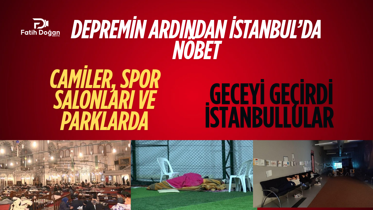 “Depremin Ardından İstanbul’da Nöbet: Camiler, Spor Salonları ve Parklarda Birlik Ruhu”