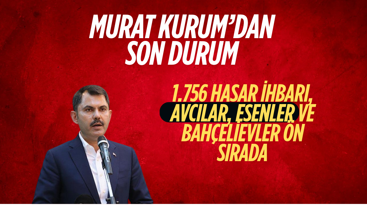 Murat Kurum’dan Son Durum: 1.756 Hasar İhbarı, Avcılar, Esenler ve Bahçelievler Ön Sırada