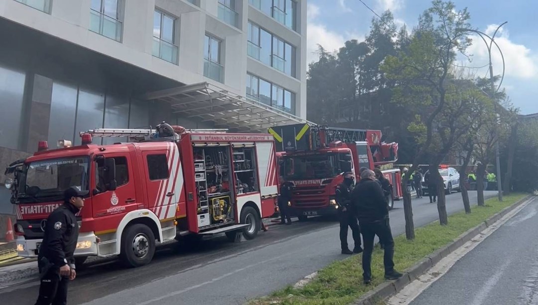 Beşiktaş’ta otel inşaatında yangın