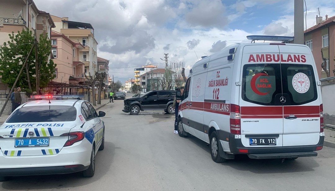 Karaman'da cip ile otomobil çarpıştı: 2 yaralı
