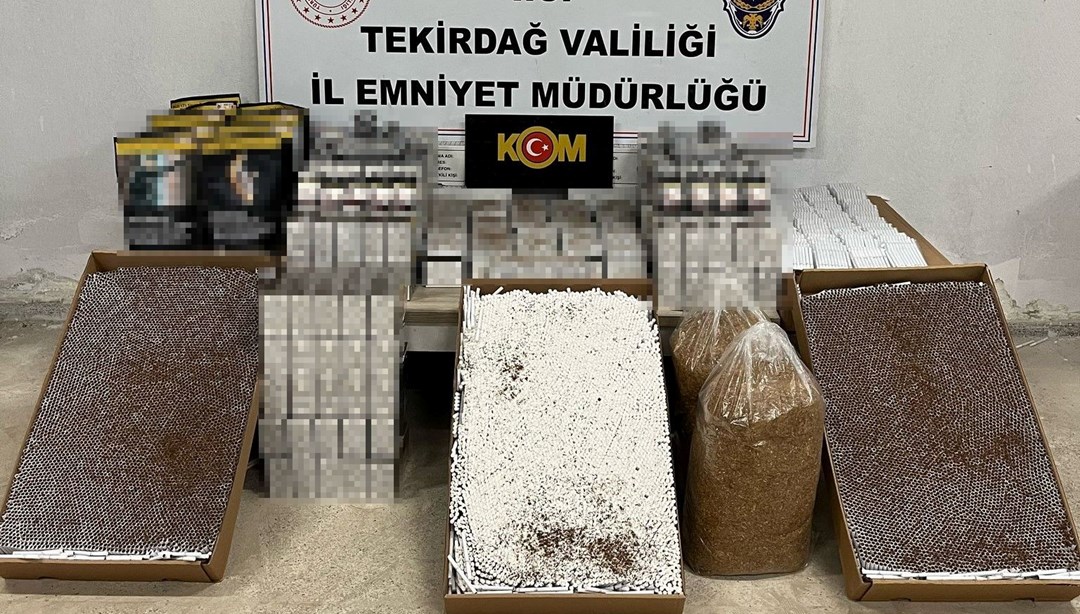 Tekirdağ'da binlerce makaron ele geçirildi
