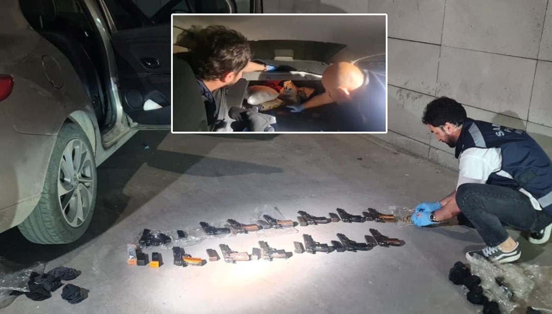 Gizli zuladan 17 tabanca çıktı, baba-oğul gözaltında