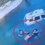 Sulama kanalına uçan cipteki 2 kişiyi çevredekiler kurtardı