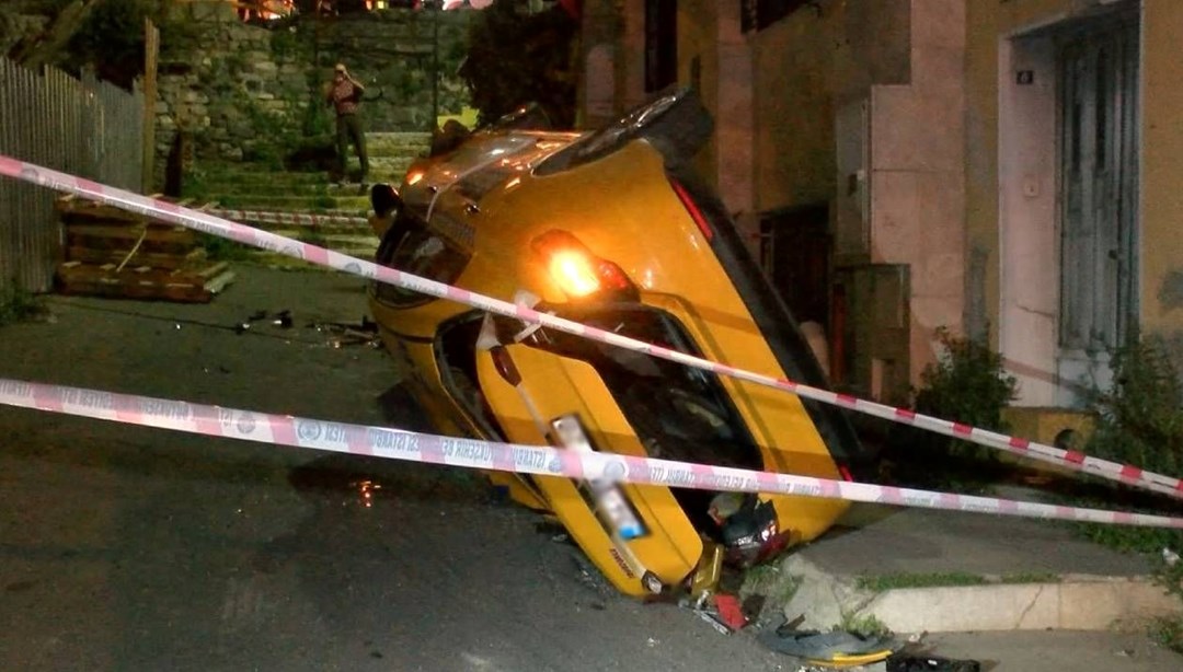 Taksi, 10 metreden çıkmaz sokağa uçtu
