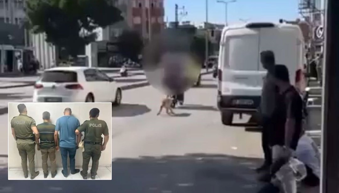 Motosikletin arkasına bağladıkları köpeği sürükleyerek götürdüler