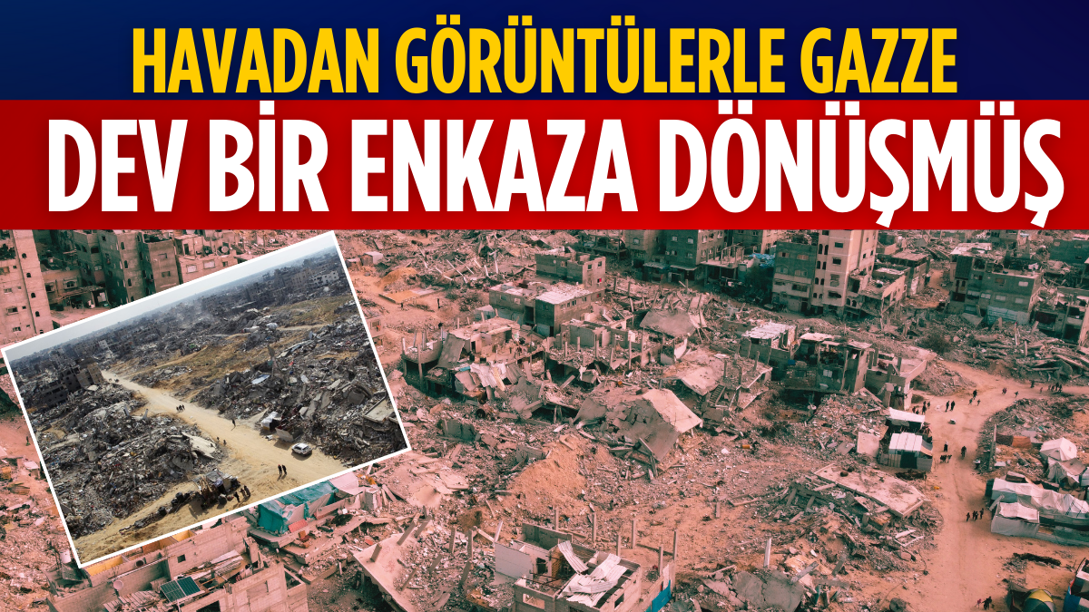 Dev Bir Enkaza Dönüşmüş: Gazze’deki Korkunç Yıkım Havadan Görüntülendi