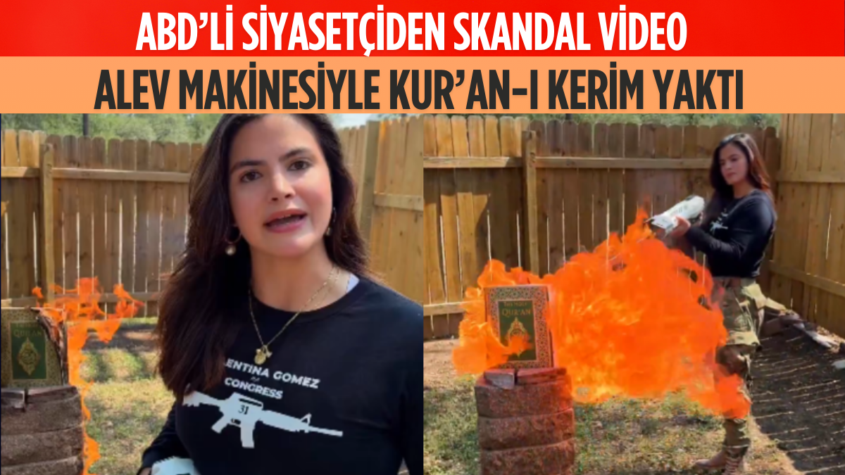 ABD’li siyasetçiden skandal video: Alev makinesiyle Kur’an-ı Kerim yaktı — Valentina Gomez’e büyük tepki