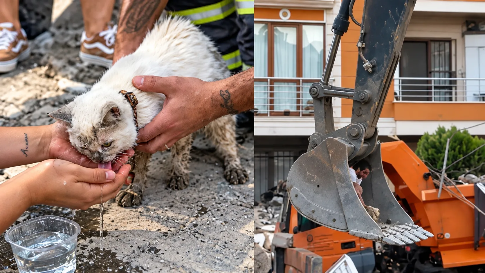 Maltepe’de Çöken Binanın Enkazından Saatler Sonra Canlı Kedi Kurtarıldı