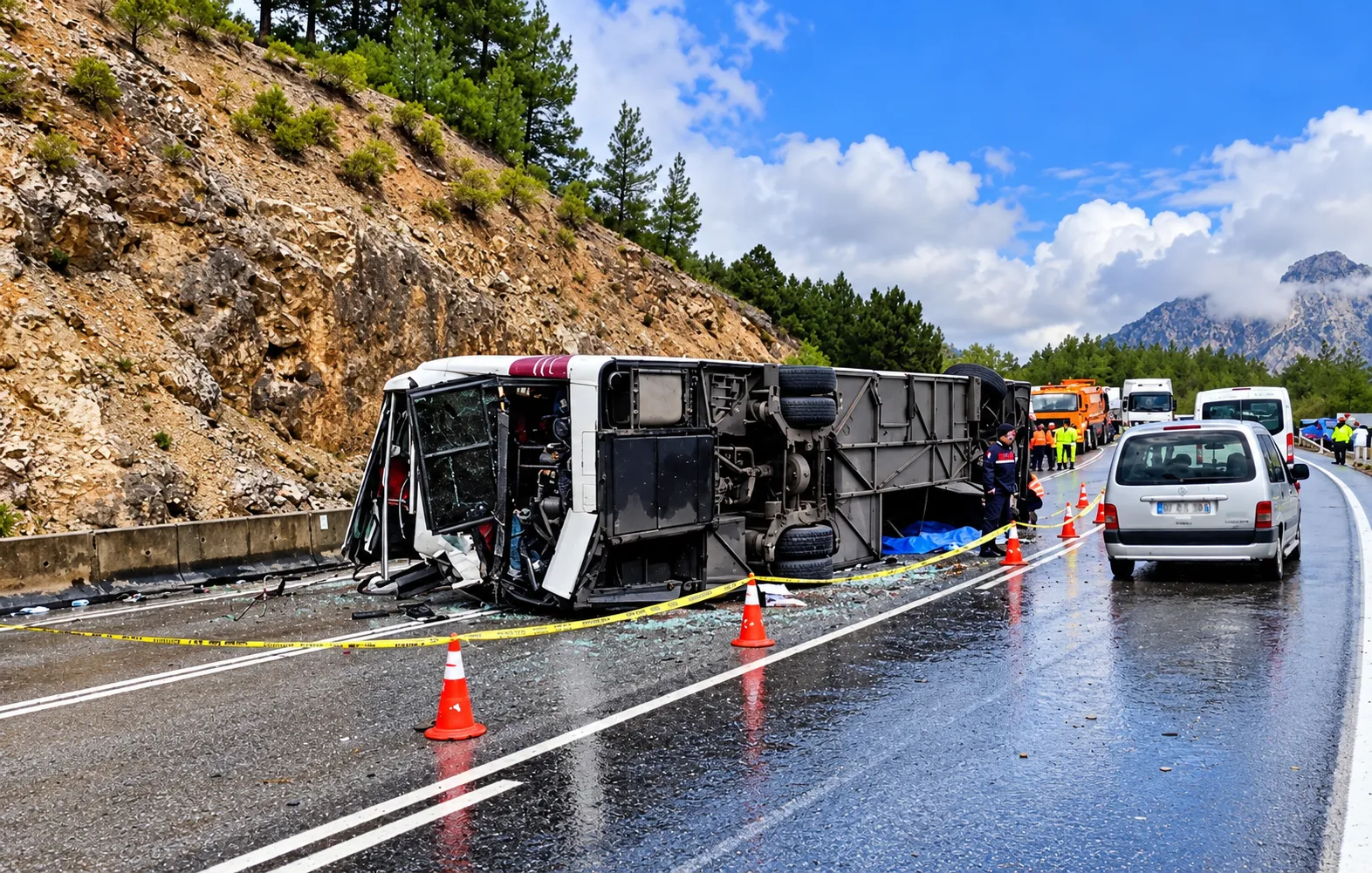 Isparta-Antalya Yolunda Otobüs Kazası: 1 Ölü, 8 Yaralı