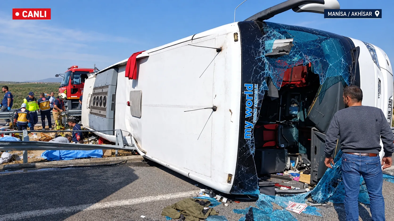 Manisa Akhisar’da Tır ile Yolcu Otobüsü Çarpıştı: 11 Ölü, Çok Sayıda Yaralı